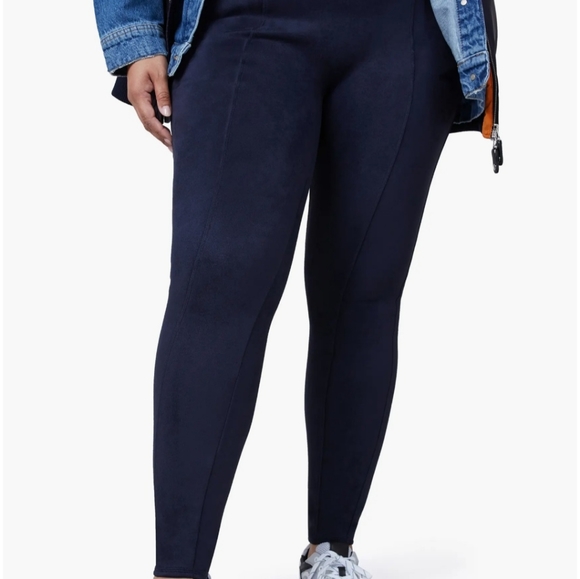 High Waist Faux Suede Leggings - Picture 1 of 9